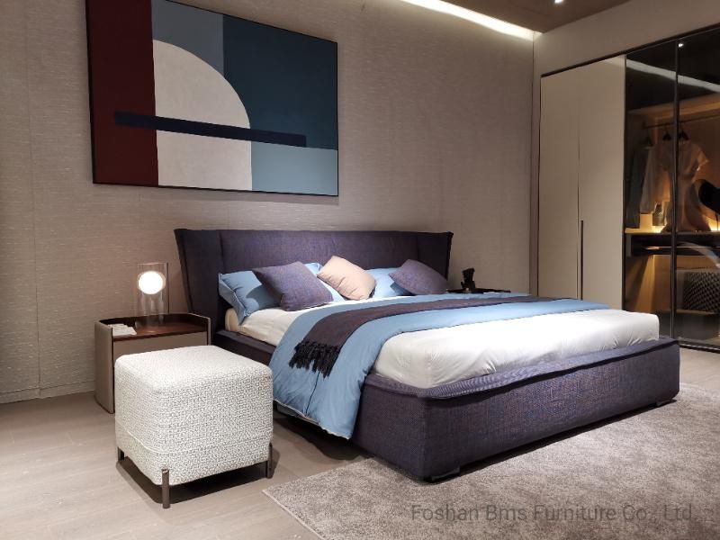 Modern Contemporary Luxury Bedroom Upholstered Bed From China