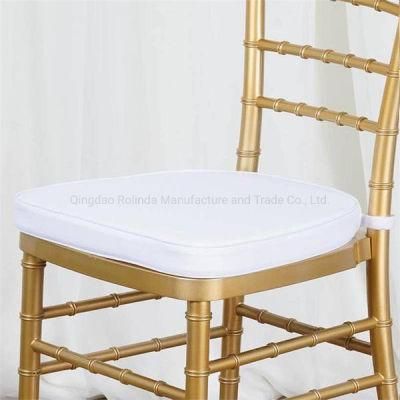 Wholesale Polyester Fabric Chiavari Wedding Chair Cushion Pad for Cross Back X Event Chair Dining Chair