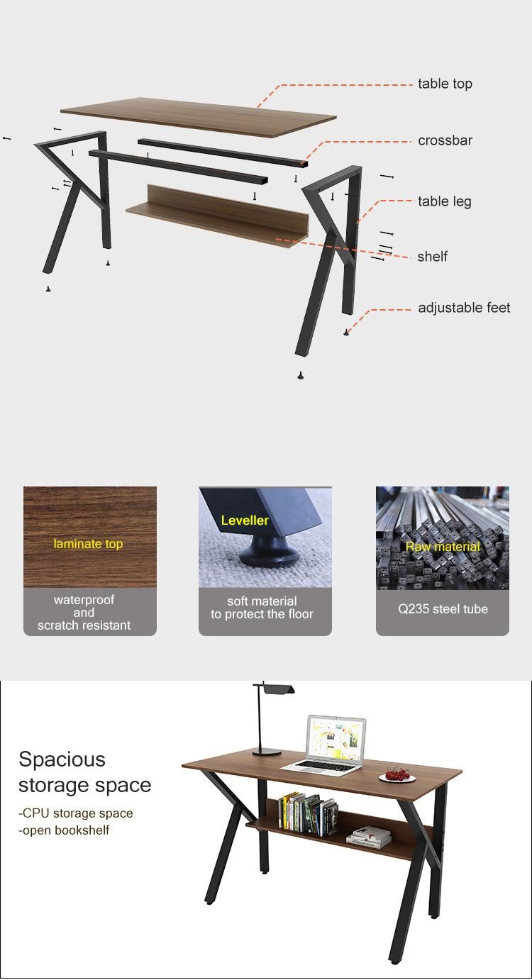 Cheap Modern New Design Home Office Desk Furniture Computer Desk with Custom Trellis