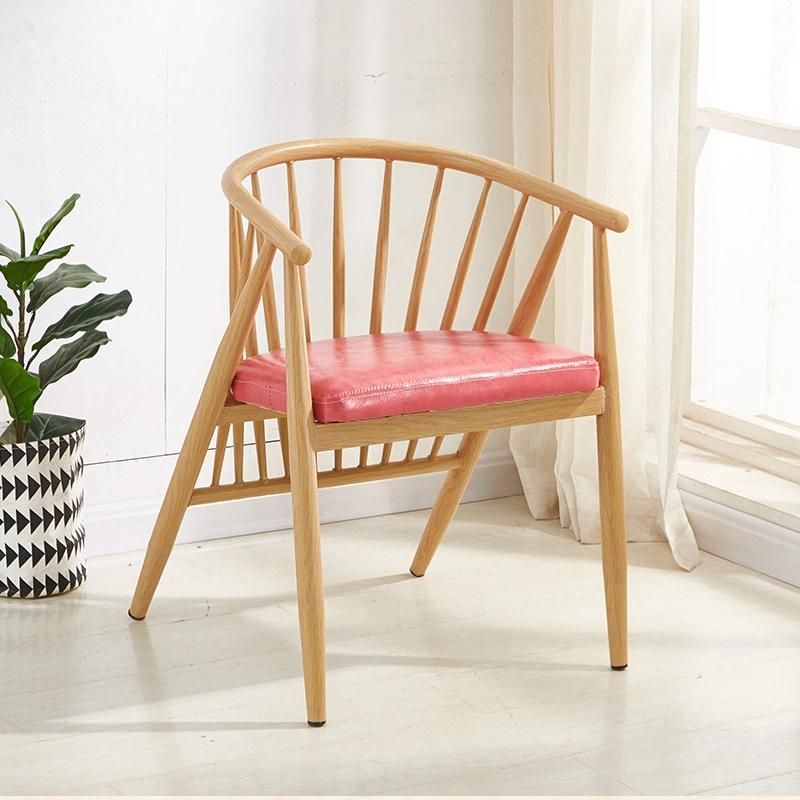 New Product Vintage Fabric Wooden Legs Restaurant Chair Dining Chair