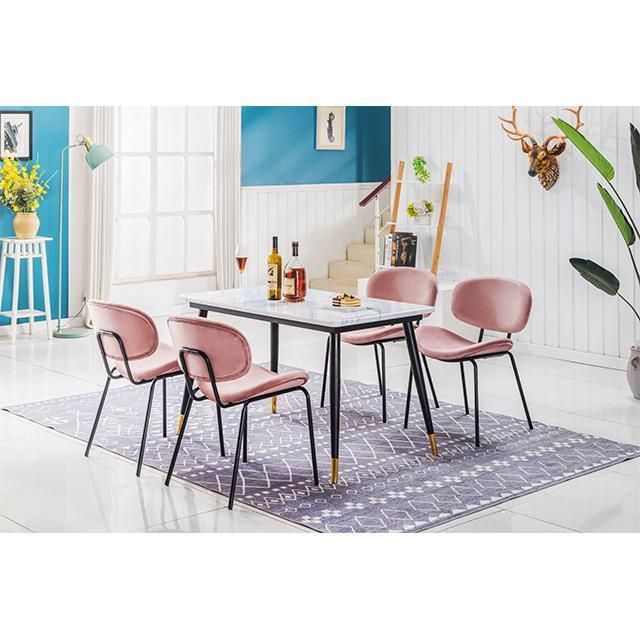 Modern 2021 Gray Black Wooden French Dining Velvet Chair Restaurant