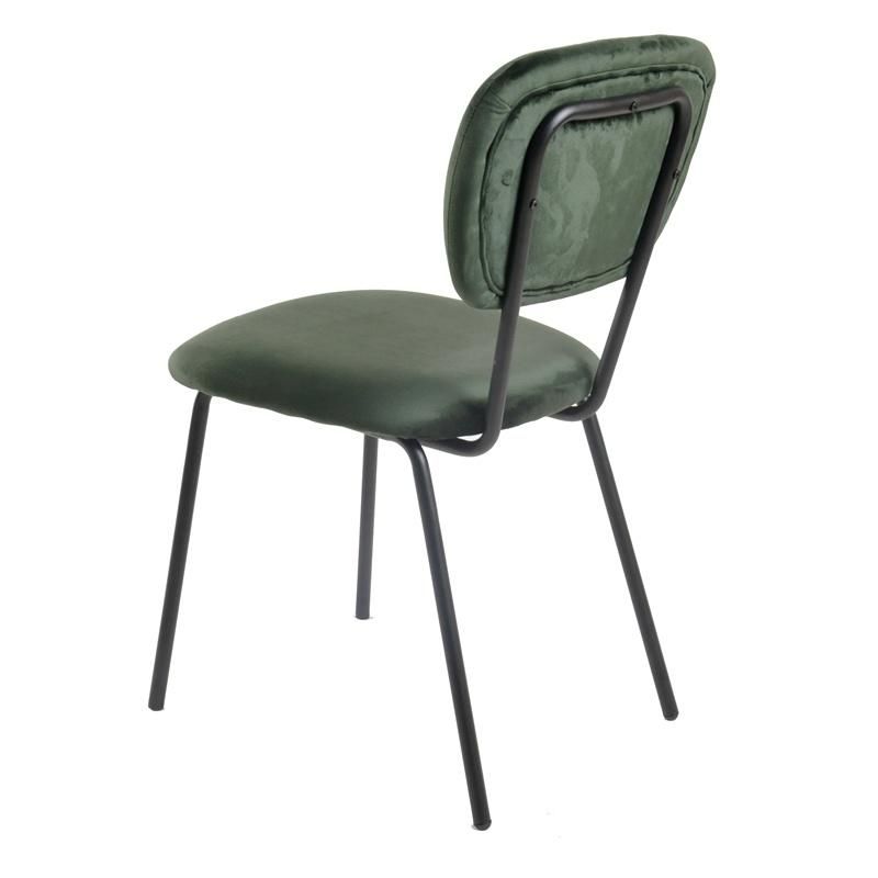Cheap Price Home Furniture Metal Legs Modern Comfortable Velvet Fabric Dining Room Chair