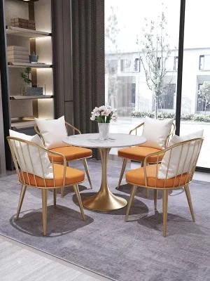Modern Home Furniture Sets Metal Legs Velvet Dining Chairs