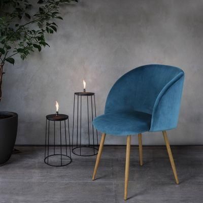 Factory Price New Design Modern Home Furniture Velvet Luxury Metal Dining Chair for Sale