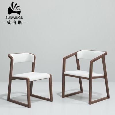 Commercial Grade Solid Wood Chair Armchair with Cushion Seat