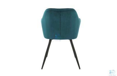 Wholesale New Type Nordic Modern Luxury Outdoor Living Room Restaurant Furniture Colorful Aqua Velvet Dining Chair