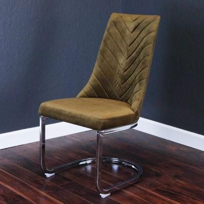 Purchasing Low Price Nordic Luxury Stripe Fabric Backrest Dining Room Chair