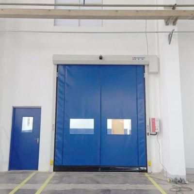 Plastic Cheap Auto High Speed Zipper Door with Transparent Window