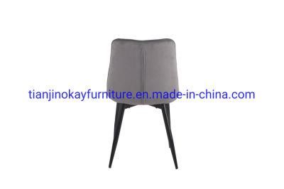 New Design Luxury Dinning Room Furniture Restaurant Modern Black PU Synthetic Leather Sillas Dining Chair