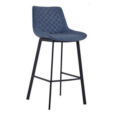 Luxury Nordic Velvet Bar Stool Modern Swivel Adjustable Metal High Counter Barstool Bar Chairs