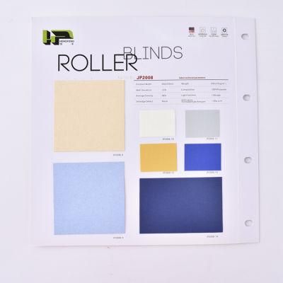 White Backing Plain Color Roller Blind Fabric for Home Decoration