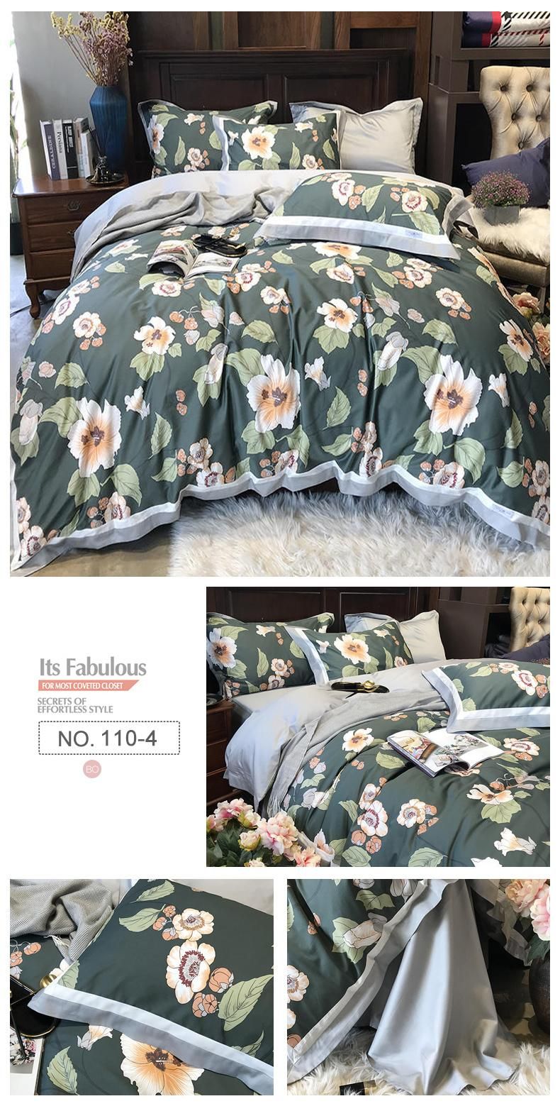 Luxury Cheap Price Bedding Cotton Fabric Comfortable for King Bed Duvet Cover Digital Printing