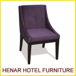 Purple Fabric Modern Lounge Dining Chair for Restaurant