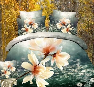 Beautiful Flowers Flat Bed Printed Fabric Bedsheets