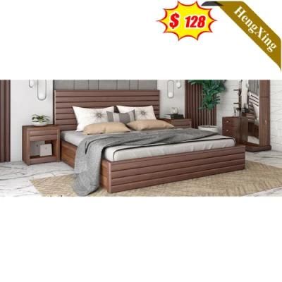 Simple Design Modern Home Hotel Bedroom Furniture Wooden Bedroom Set Storage Wall Sofa Bed King Bed (UL-22NR8038)