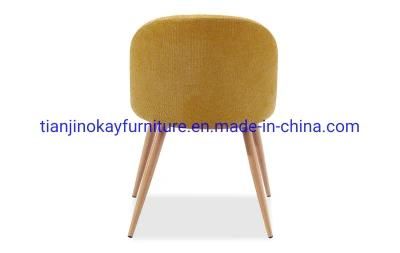 Hot Sale Different Colors Optional PU Leather Dining Chair Bow Chair with Chrome Metal Tube Legs