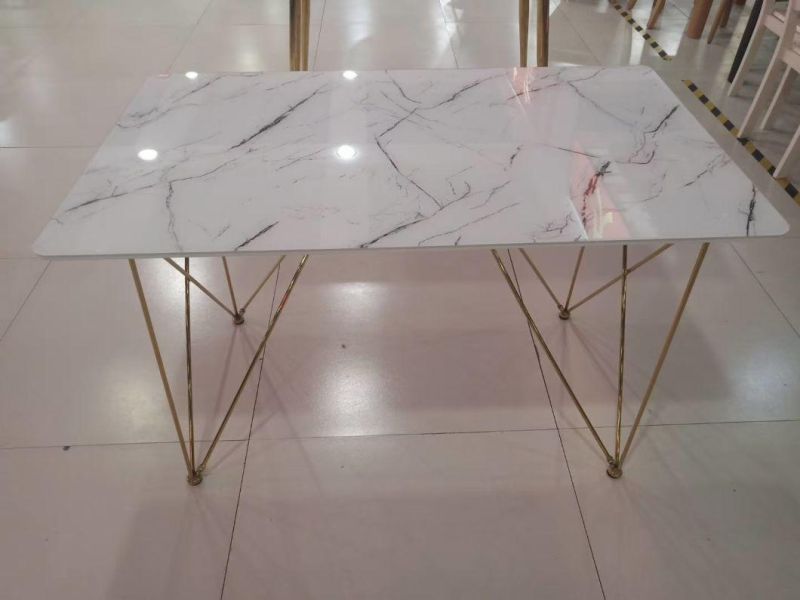Variety of Colors Home Furniture Fashion Design Chairs High Back Customized Flannel Fabric Stainless Steel Dining Chair