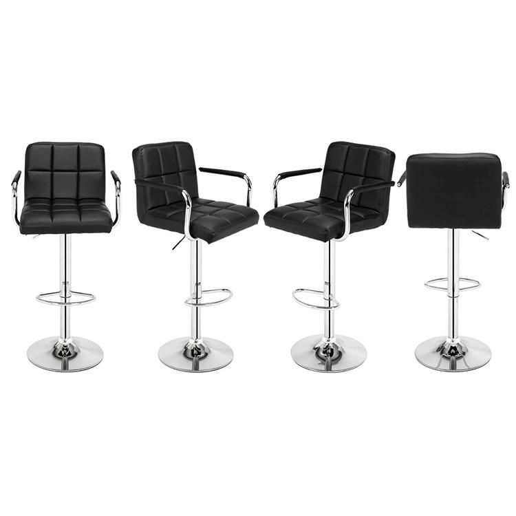 Leisure Coffee Shop Bar Furniture PU Leather Bar Stool Chair
