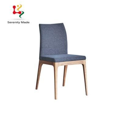 Coffee Shop Furniture Fabric Dining Chairs with Wooden Legs