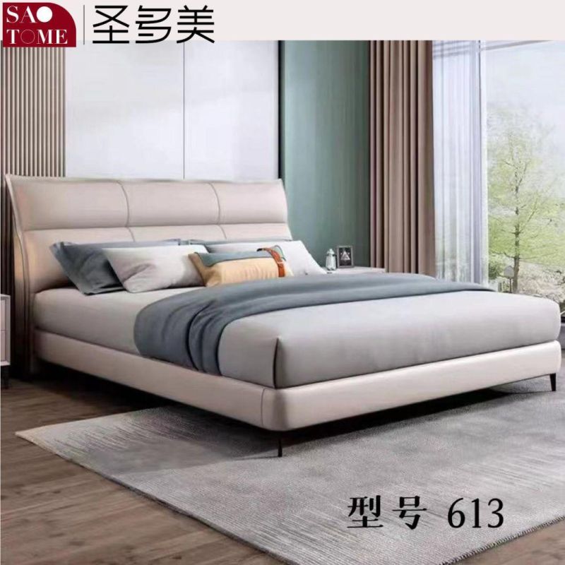 Modern Bedroom Furniture Green Grey Dark Grey Tech Fabric Double Bed