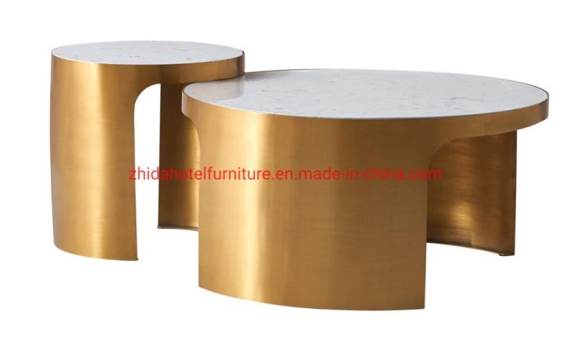 Metal Top Hotel Home Living Room Table Top Center Coffee Table