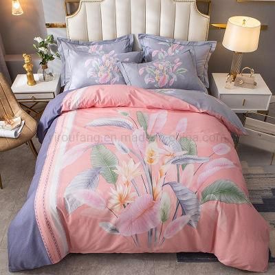 Luxury High Quality Bedding Set Cotton Brushed Fabric Comfortable for 4PCS King Bed