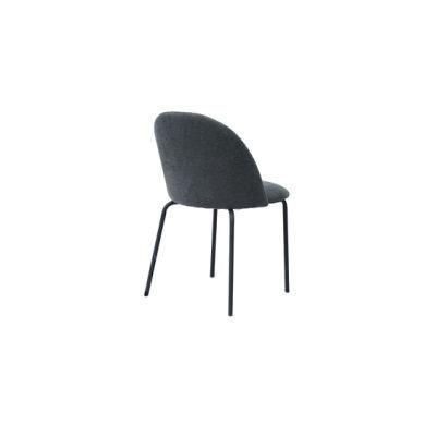Modern Leisure Home Living Room Furniture Fabric Dining Chair with Metal Legs