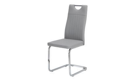 PU Leather Dining Chairs with Nickel Brush Legs