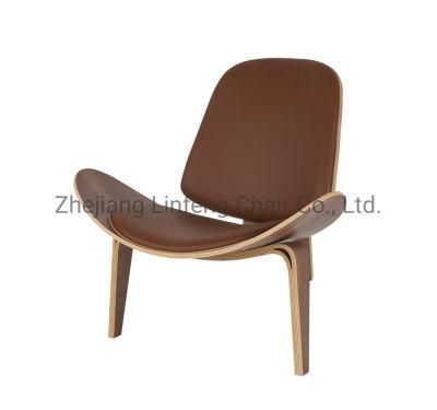 Shell Shape Leisure Bent Curved Wood Chair Bent Plywood Chair for Living Room