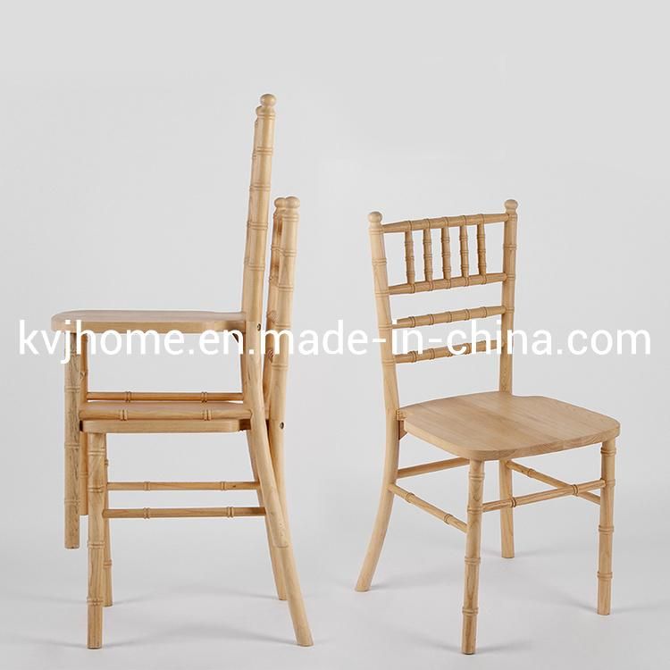 Kvj-7047 Solid Wood Wedding Stacking Tiffany Chivari Chair