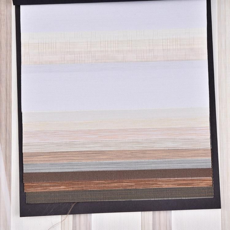 Double Layers Luxury Roller Blinds 100% Polyester Day & Night Zebra Blind Fabric